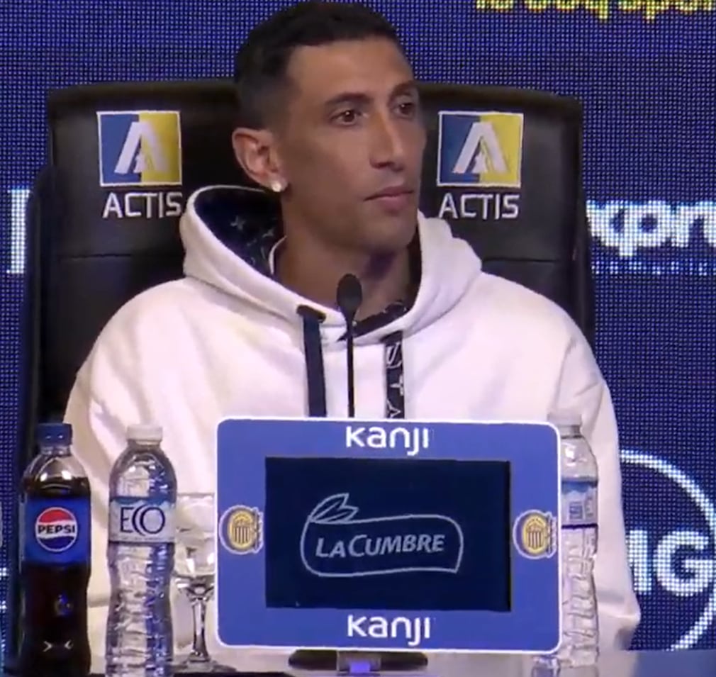 Di María en la conferencia de prensa