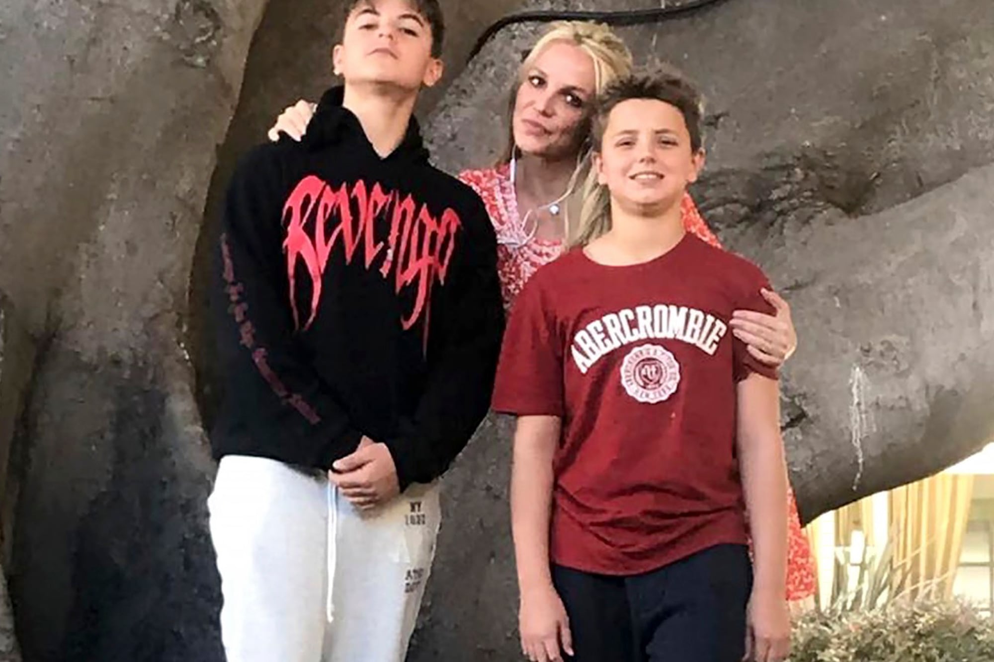 Britney Spears junto a sus hijos Sean y Jayden
