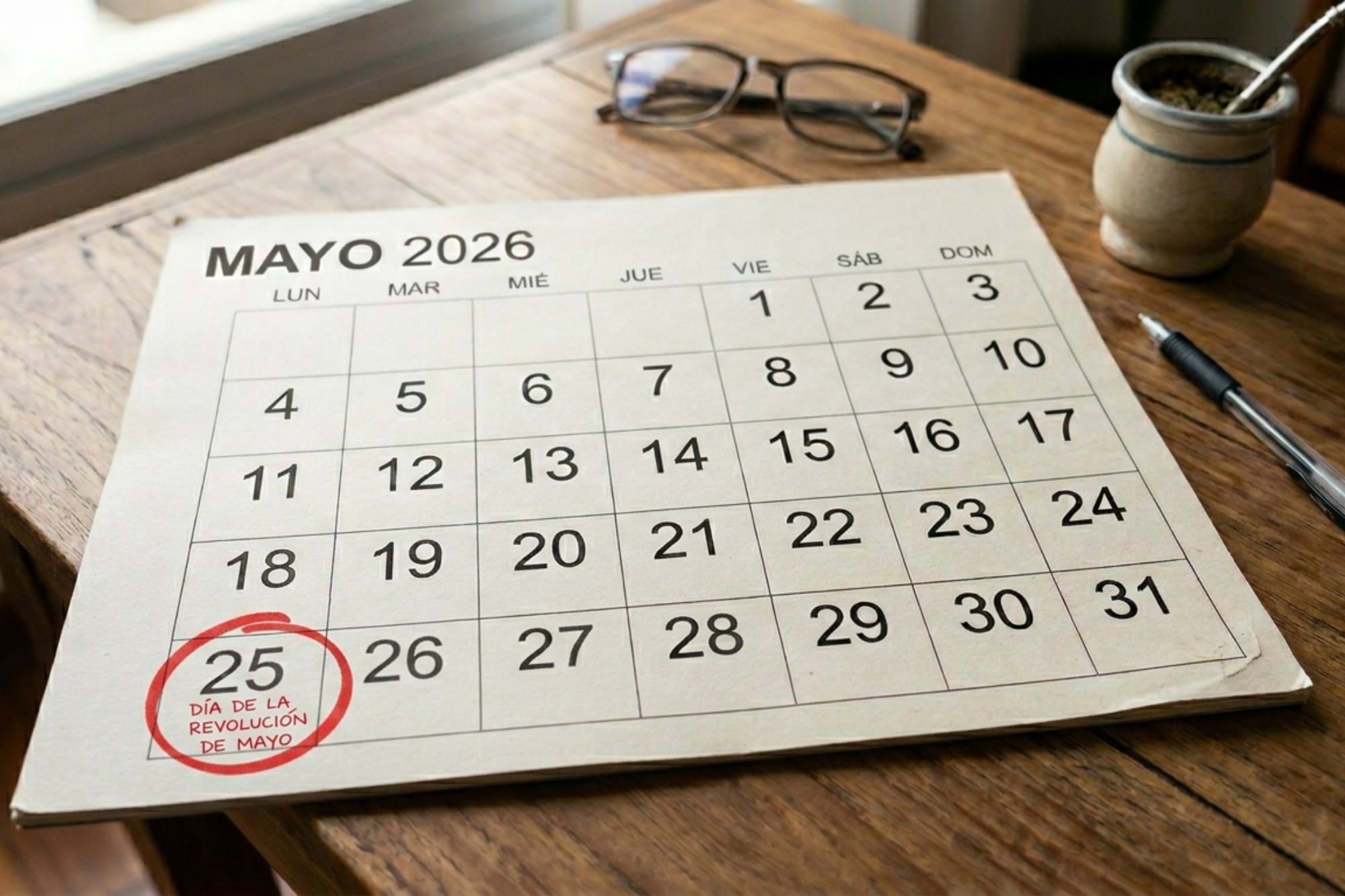 El próximo feriado es el 25 de mayo (imagen ilustrativa generada con IA)