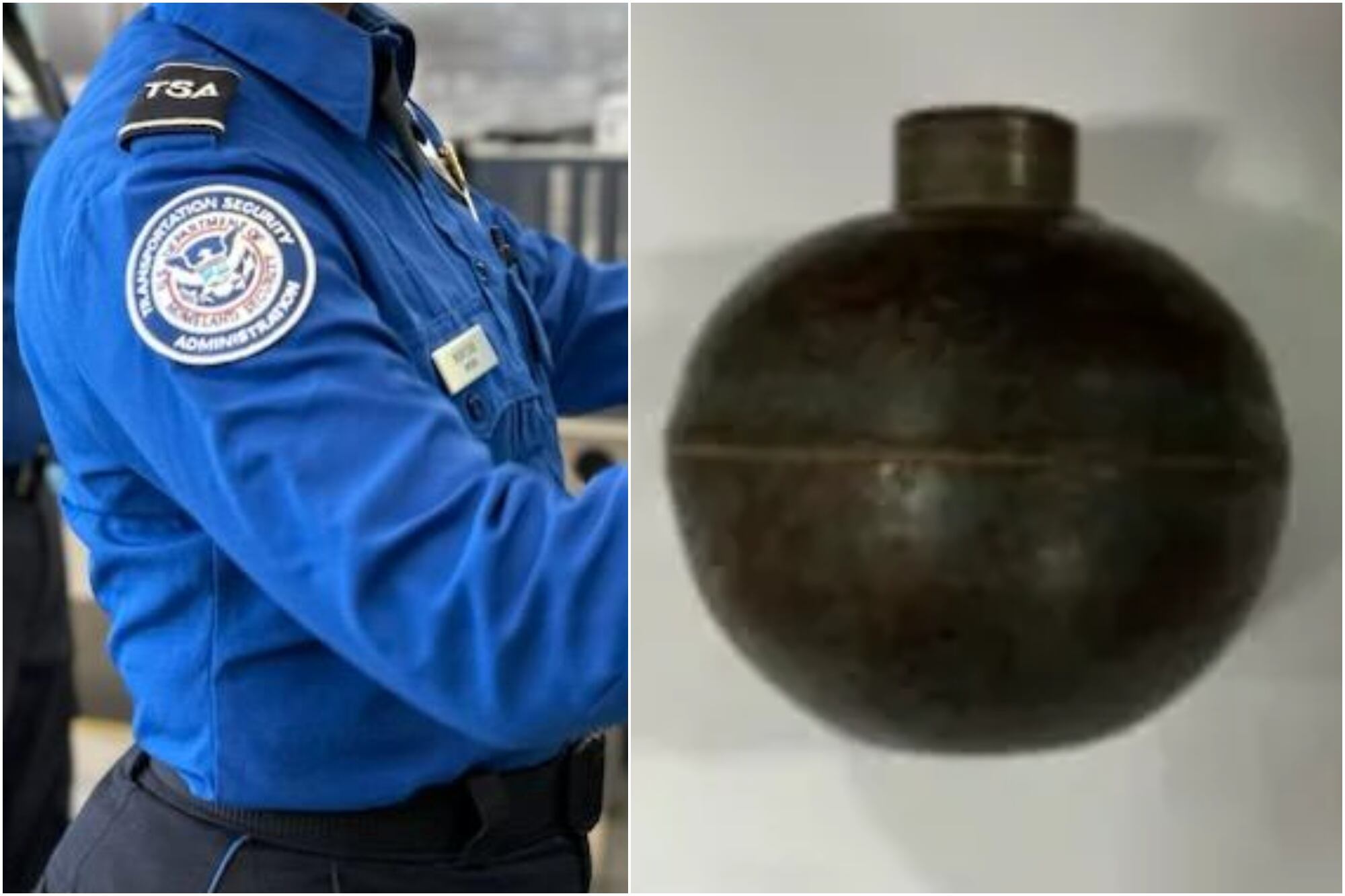 La granada inerte fue descubierta por oficiales de la TSA en uno de los puntos de control de seguridad del Aeropuerto Internacional Antonio B. Won Pat