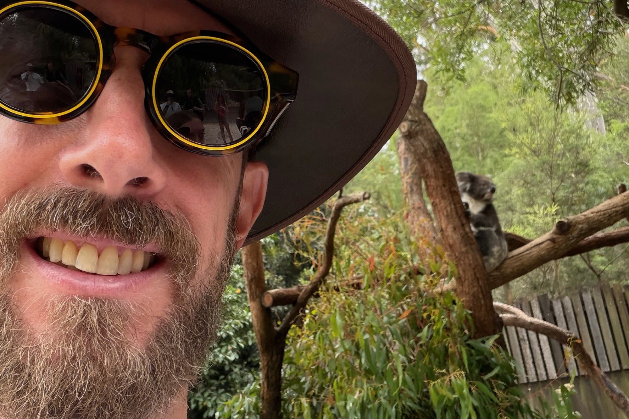 Lee en Australia (junto a un koala)