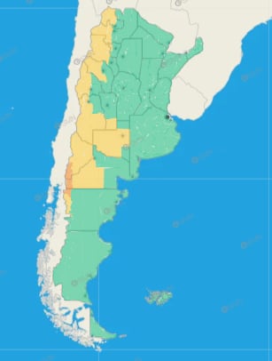 Las provincias bajo alertas para este viernes