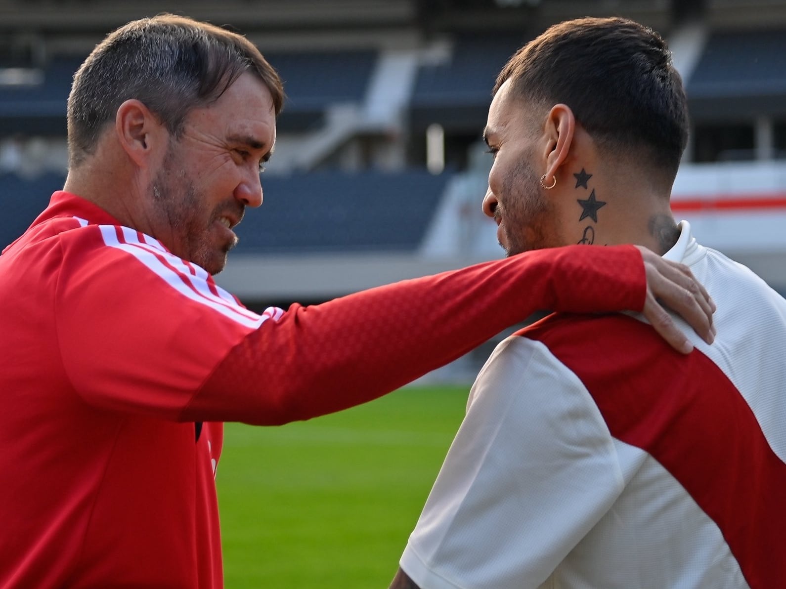 Coudet le dio la bienvenida a Angel Correa, quien llegó este viernes y ya fue citado