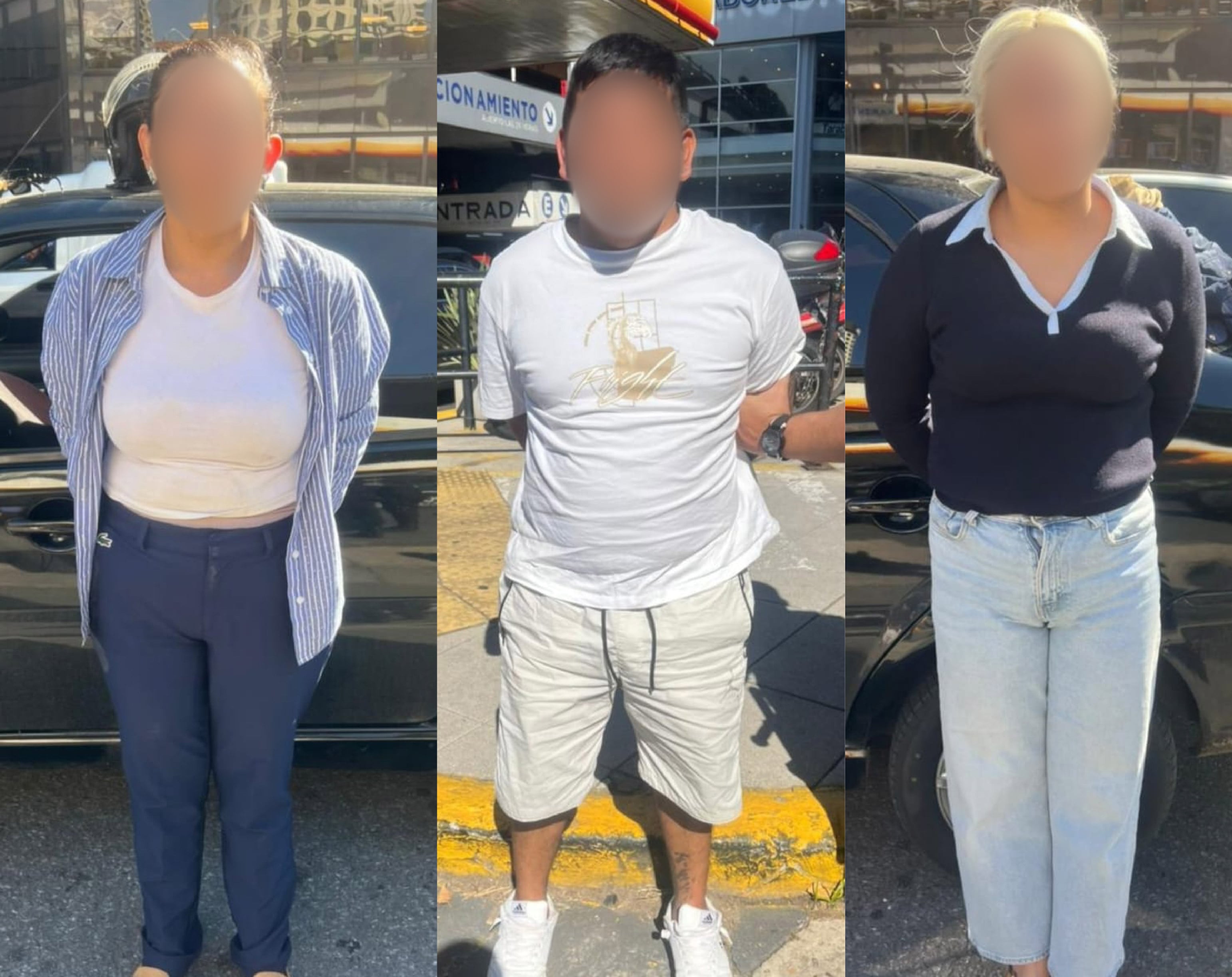 Los detenidos fueron identificados como un hombre de nacionalidad peruana, de 38 años, y dos mujeres de nacionalidad chilena, de 38 y 39 años respectivamente.