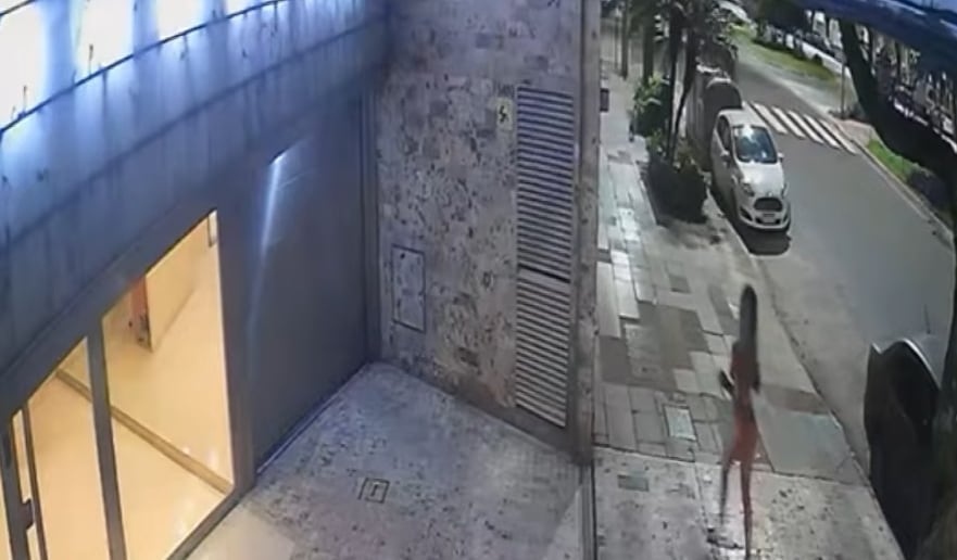 Aparecieron nuevos videos de Candela Arizaga corriendo semidesnuda tras abandonar el departamento de Facundo Moyano