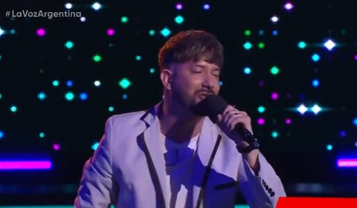 El concursante eligió un tema de La K'onga para cantar (Captura: @LaVozArgentina)