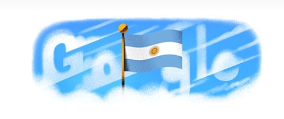 Google cambió su logo por el 9 de Julio: así es el Doodle dedicado a la Argentina