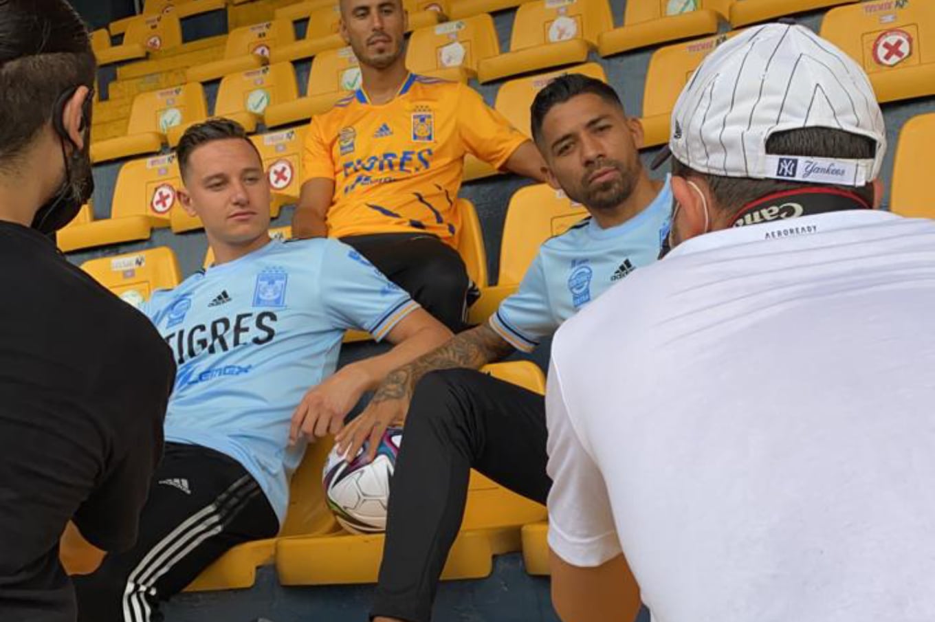 Backstage con jugadores Tigres de Monterrey (para Adidas), México.