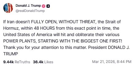 El ultimátum de Trump a Irán