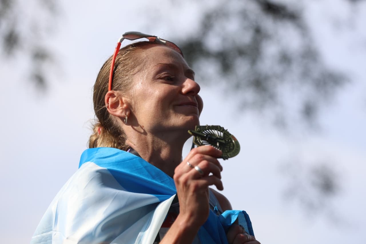 La argentina Kiara Minietti, otra de las competidoras destacadas en la maratón de Buenos Aires