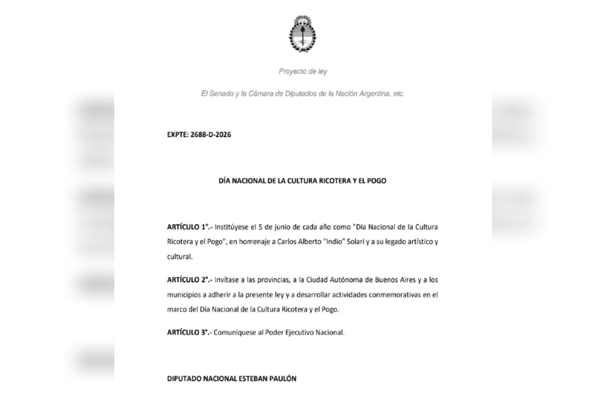 El proyecto presentado por Esteban Paulón para designar al 5 de junio como el
