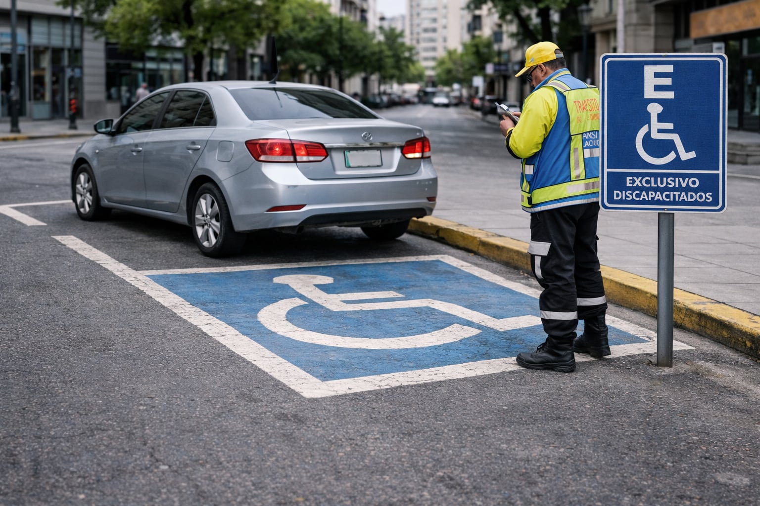 ¿Cuánto cuesta la multa por estacionar en un espacio para discapacitados?