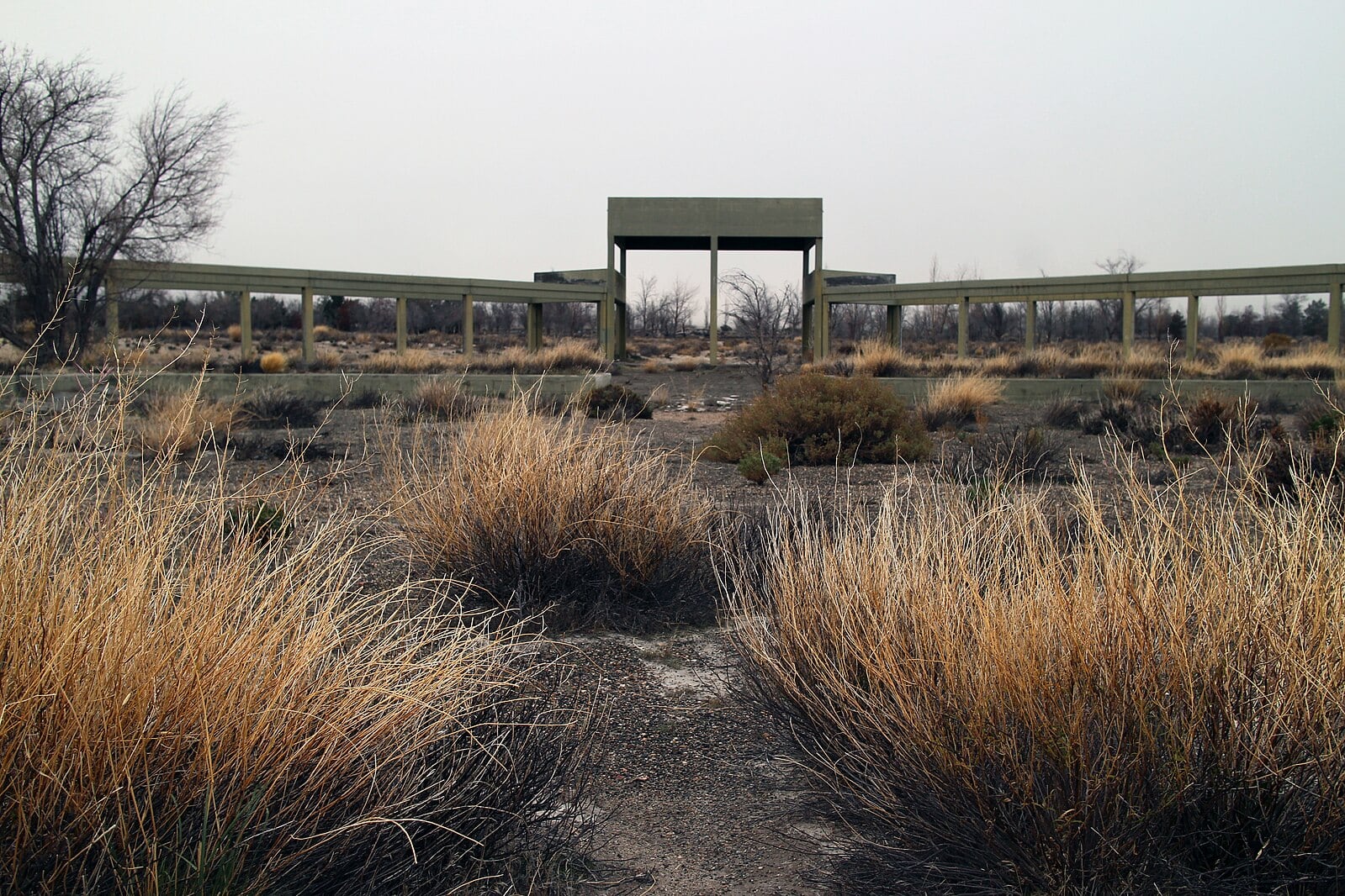 El centro comercial y corazón de la vida social de la Villa: única estructura actualmente en pie.