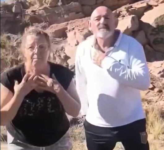 La pareja que fue identificada como una de las responsables del acto vandálico