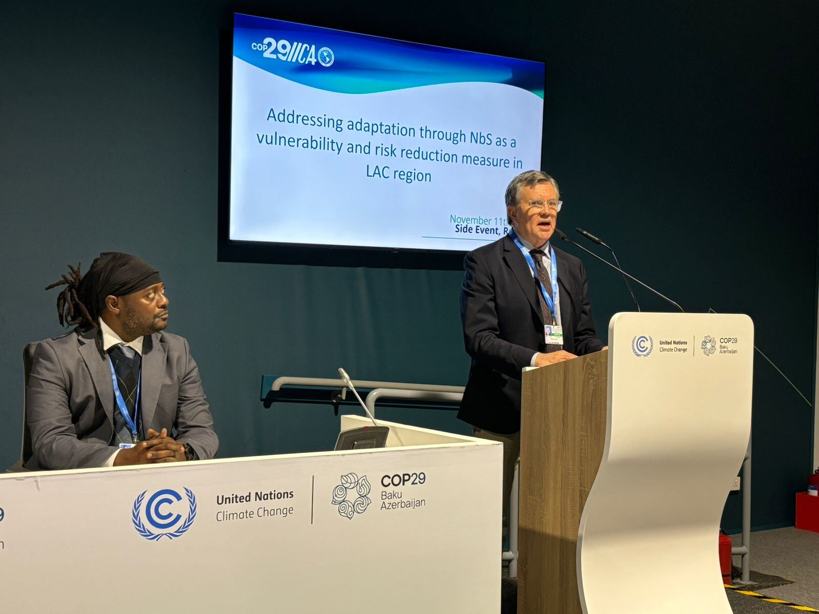 Otero en un evento organizado por el IICA