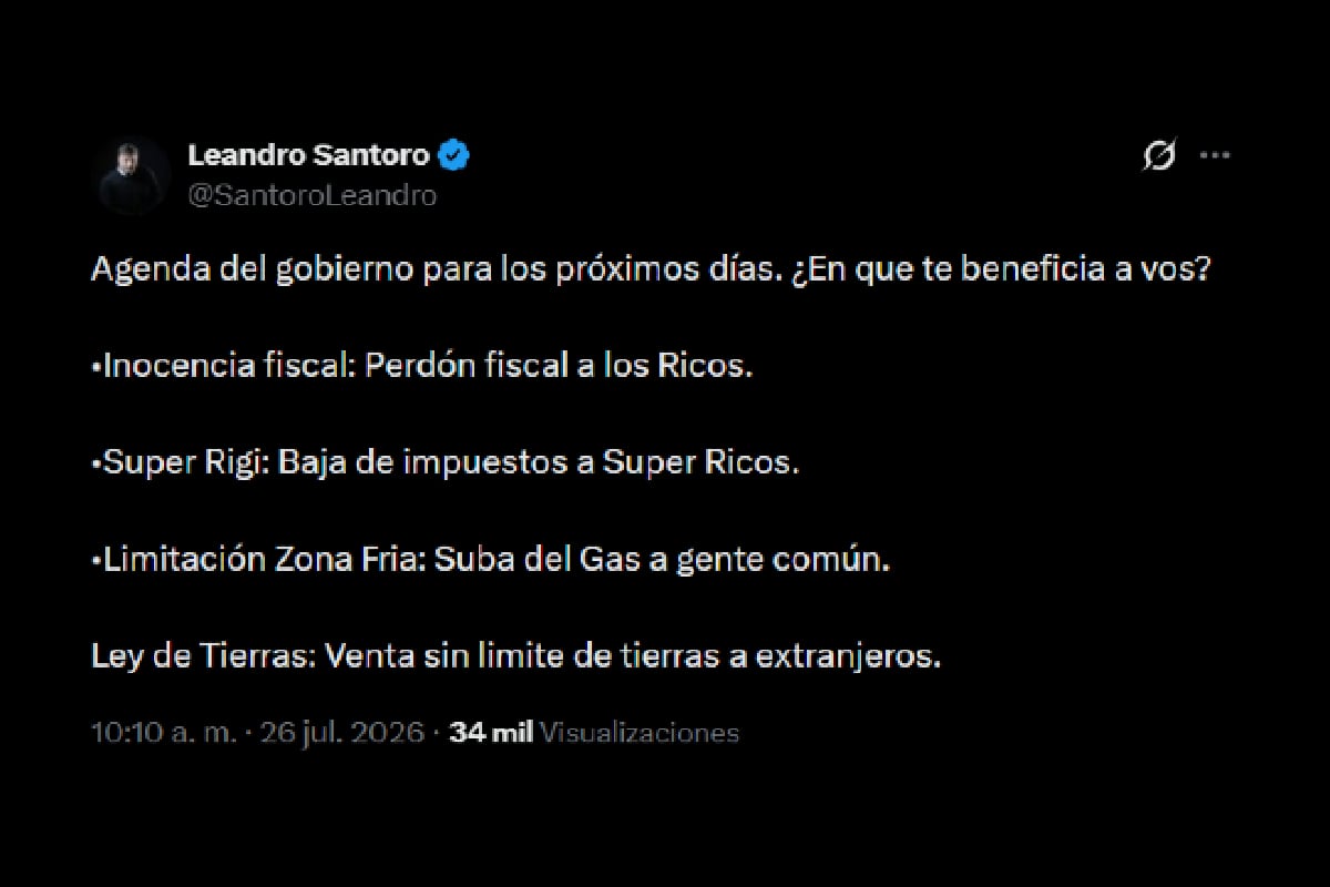 Leandro Santoro fue el primero en expresarse y cuestionó la agenda legislativa del Gobierno