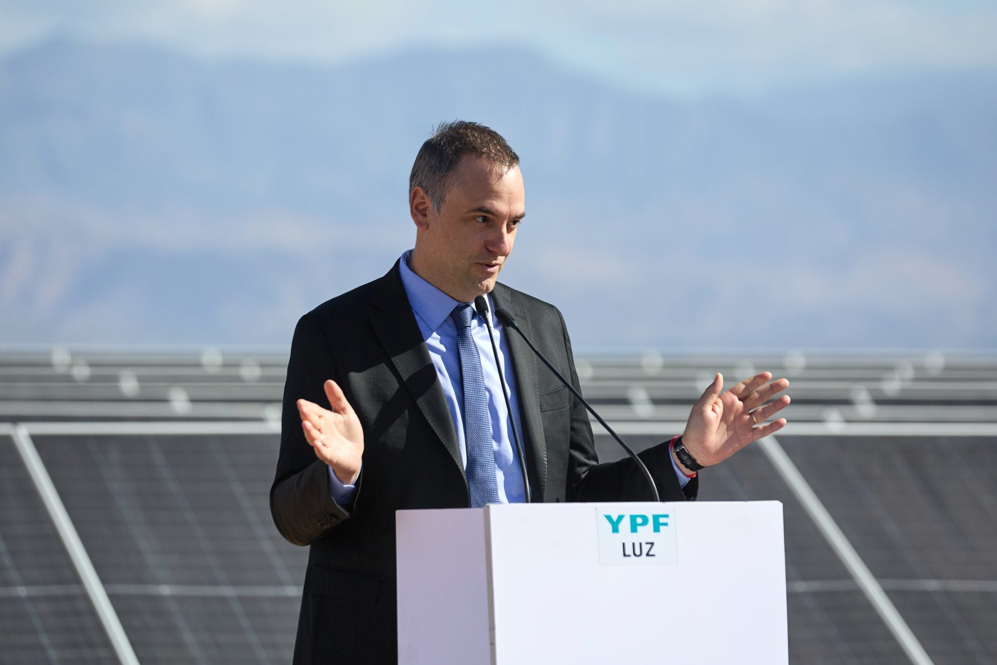 Inauguración y puesta en marcha del parque solar El Quemado, ubicado en el departamento de Las Heras, Mendoza