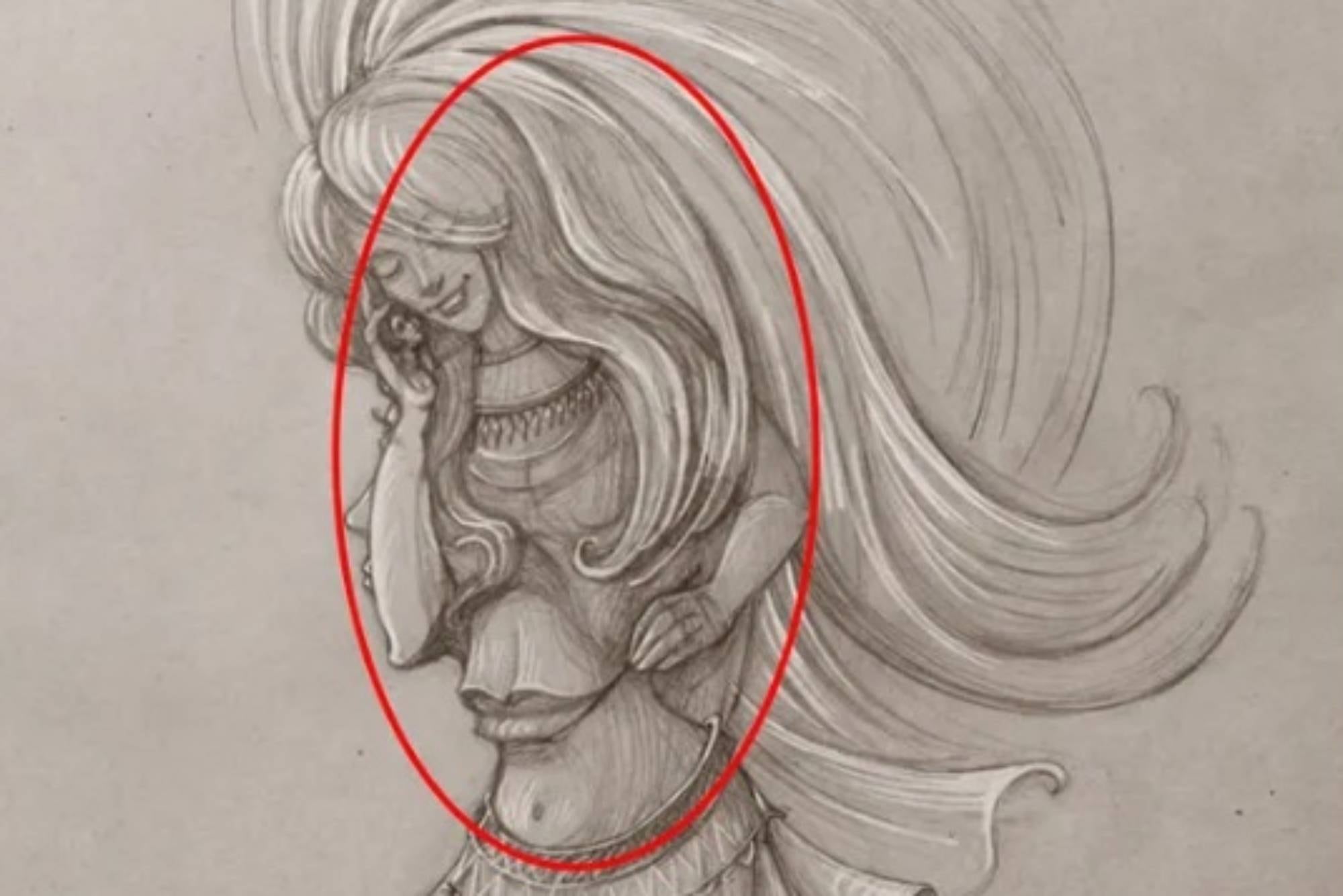 La última imagen develada se puede observar sobre el vientre de la figura principal.