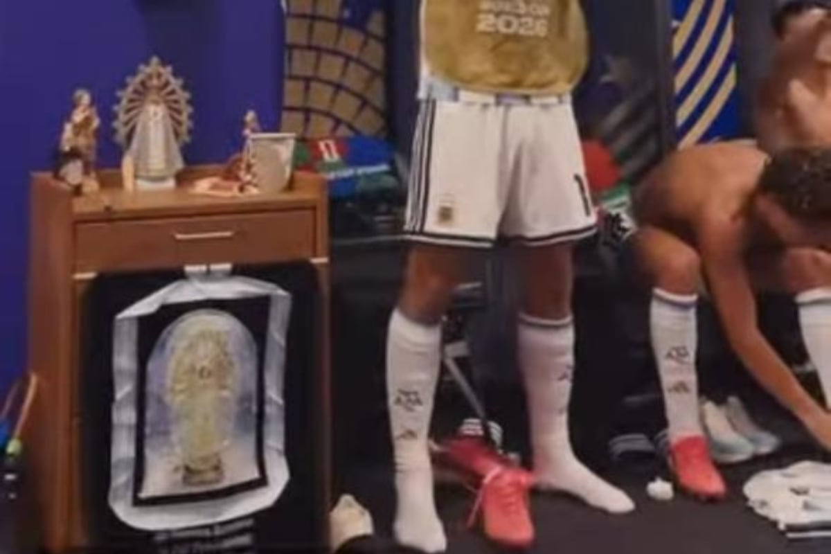 El santuario de la selección argentina en el vestuario