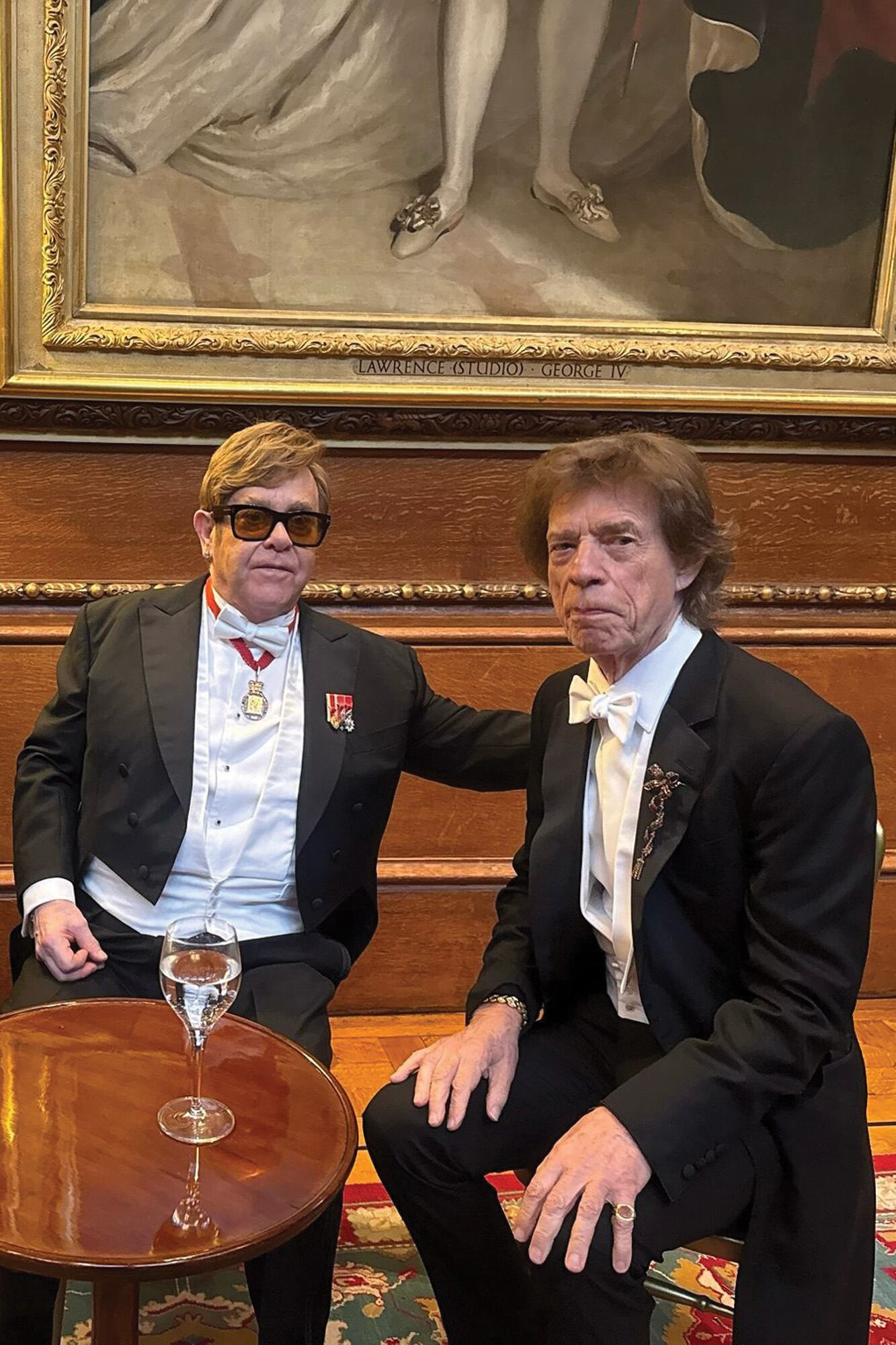 Sir Elton John y sir Mick Jagger fueron parte de los 160 invitados.