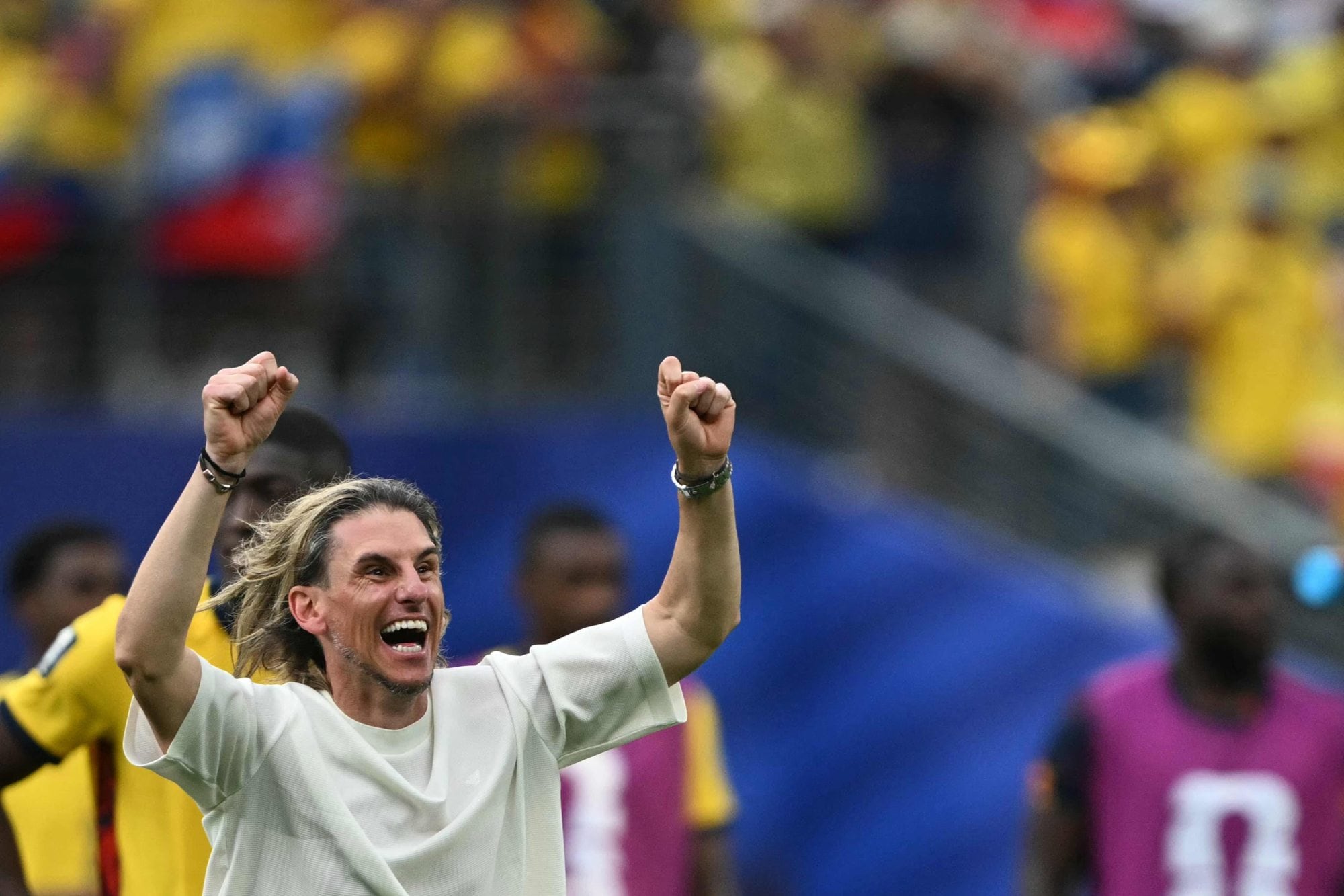Beccacece, DT de Ecuador en el último Mundial, dirigió a Racing en 2020. (Photo by MAURO PIMENTEL / AFP)