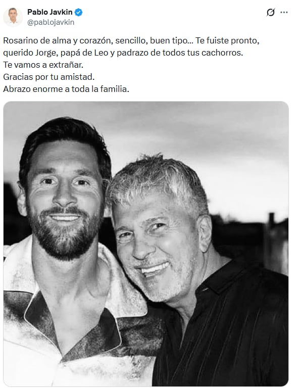 El mensaje de Javkin