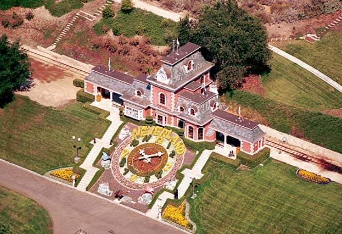 Vista aérea de la mansión de Michael Jackson, Neverlando (Getty Images)