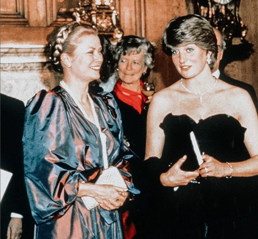 Grace Kelly y la princesa Diana se conocieron en marzo de 1981, durante un evento de beneficencia en Londres (Foto: Instagram @siempregracekelly)