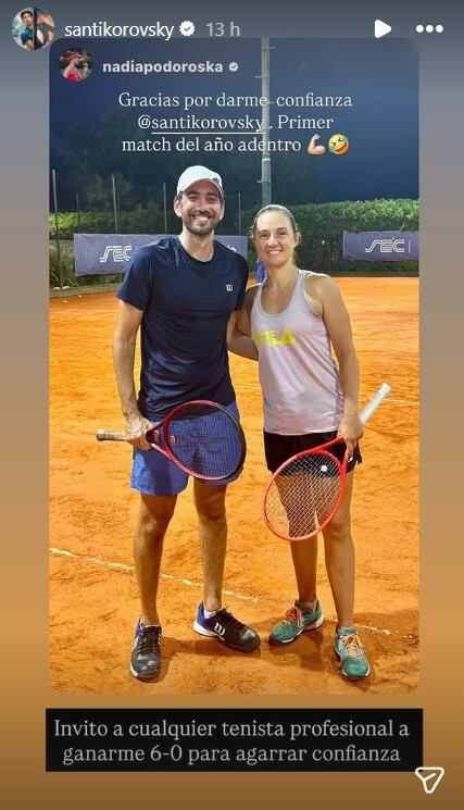 Santiago Korovsky ironizó sobre el encuentro con Nadia Podoroska
