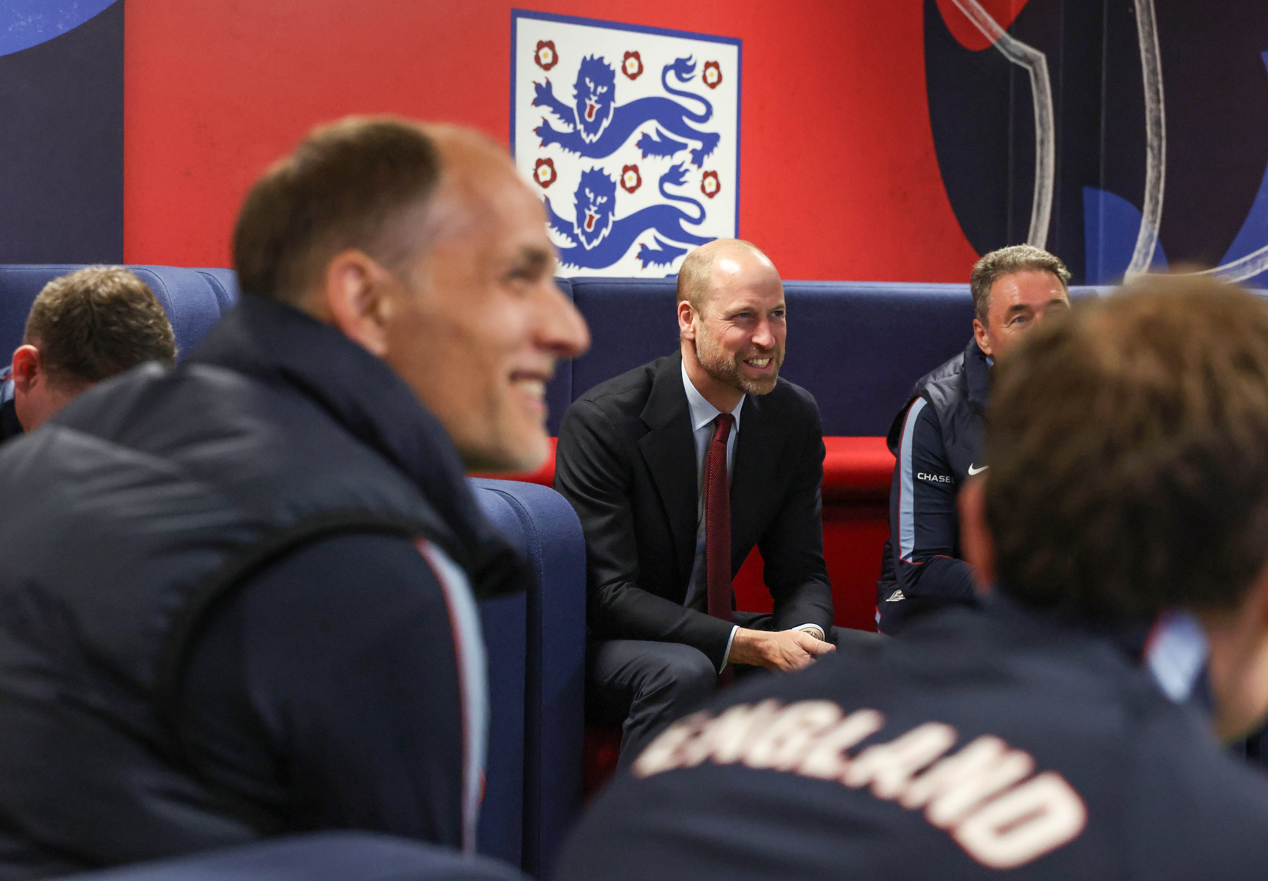 El príncipe William se reunió con Tuchel y sus ayudantes