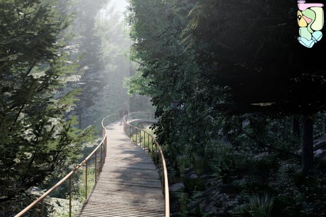 El barrio tendrá un paseo tipo costanero en una zona de bosque protegida