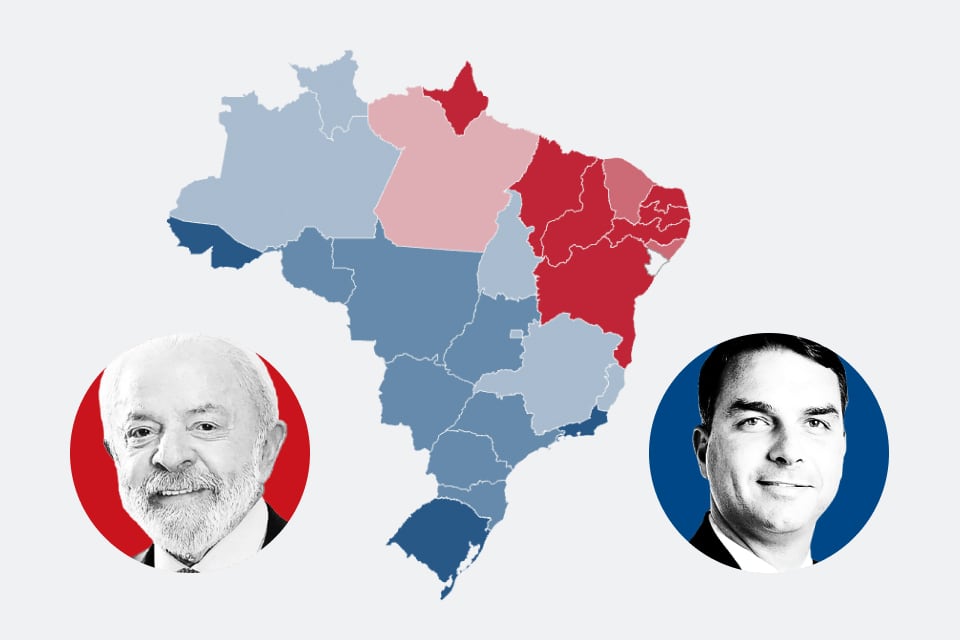Elecciones en Brasil: el mapa de resultados de Lula da Silva y Flavio Bolsonaro, en vivo