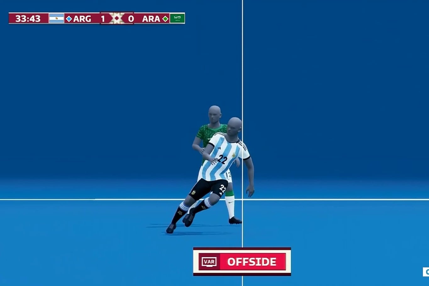 El recordado offside de Lautaro Martínez ante Arabia Saudita, en el debut de Argentina en el Mundial de Qatar 2022