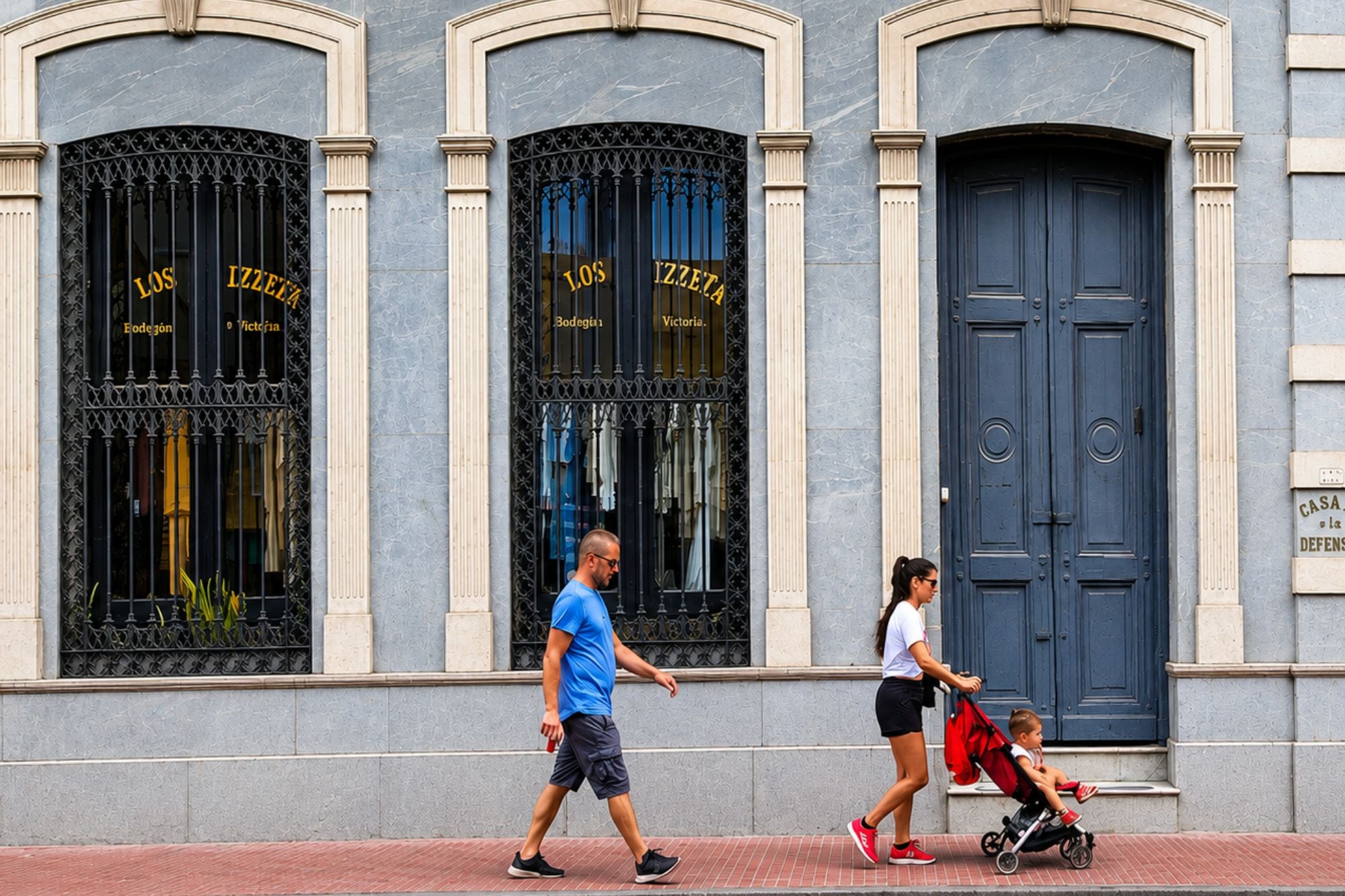 Fachada de estilo italianizante de la Casa Ezeiza en la calle Denfensa 1179, San Telmo