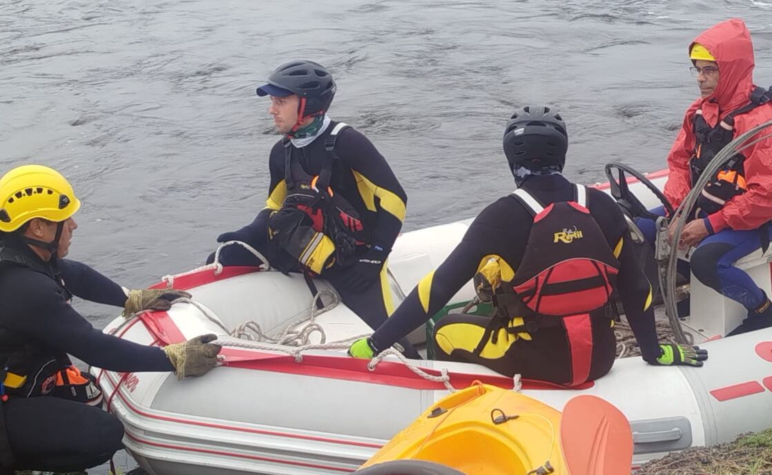 Según informaron, se realizaron rastrillaje con lanchas, semirrigidos y botes en una extensión de 900 metros sobre el canal Piñeyro