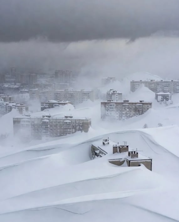Imágenes falsas creadas con IA sobre nevada en en la península de Kamchatka