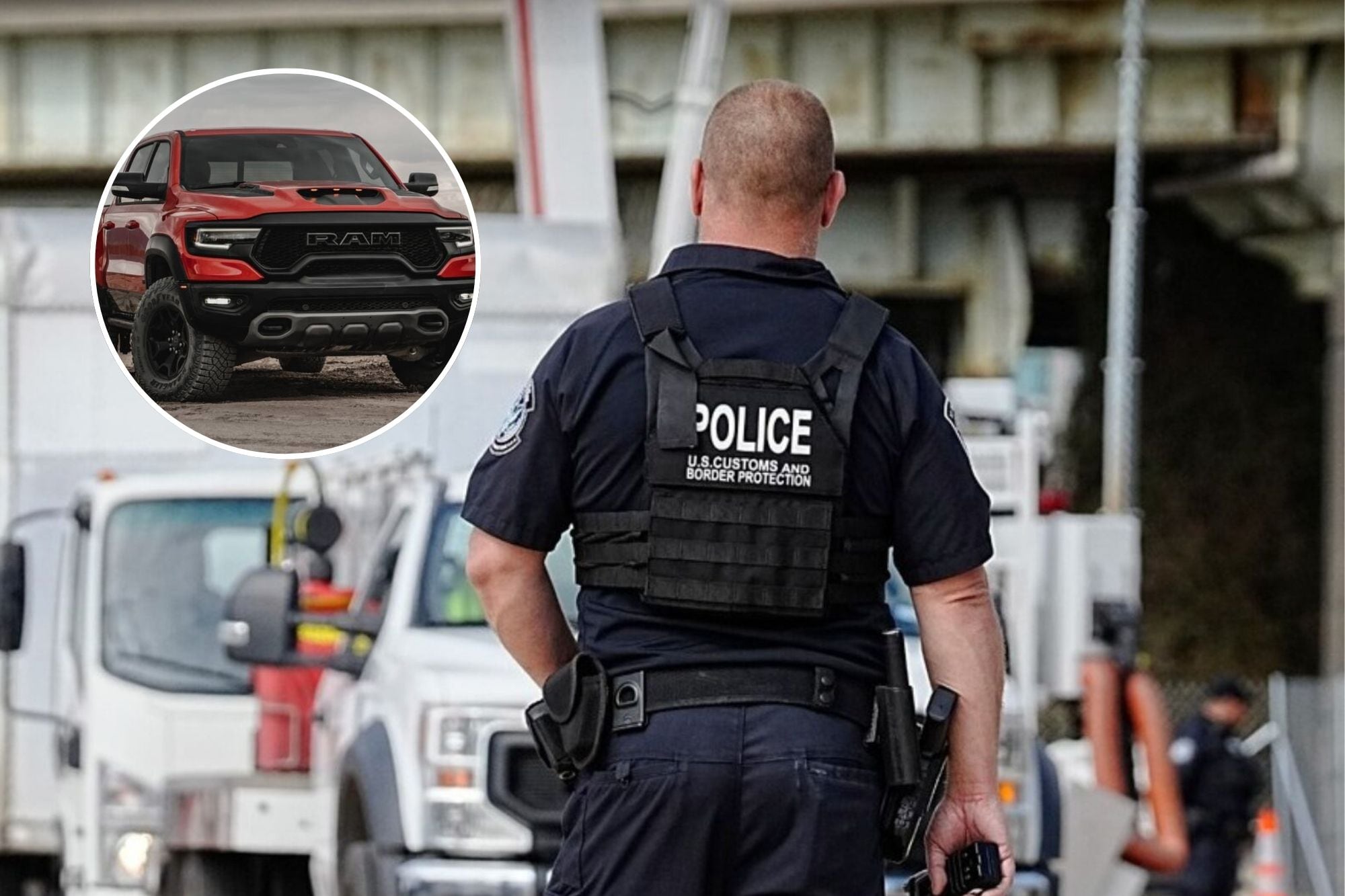 Intentó pasar con su camioneta Dodge Ram 1500 a Texas, pero la CBP la revisó y confiscó todo