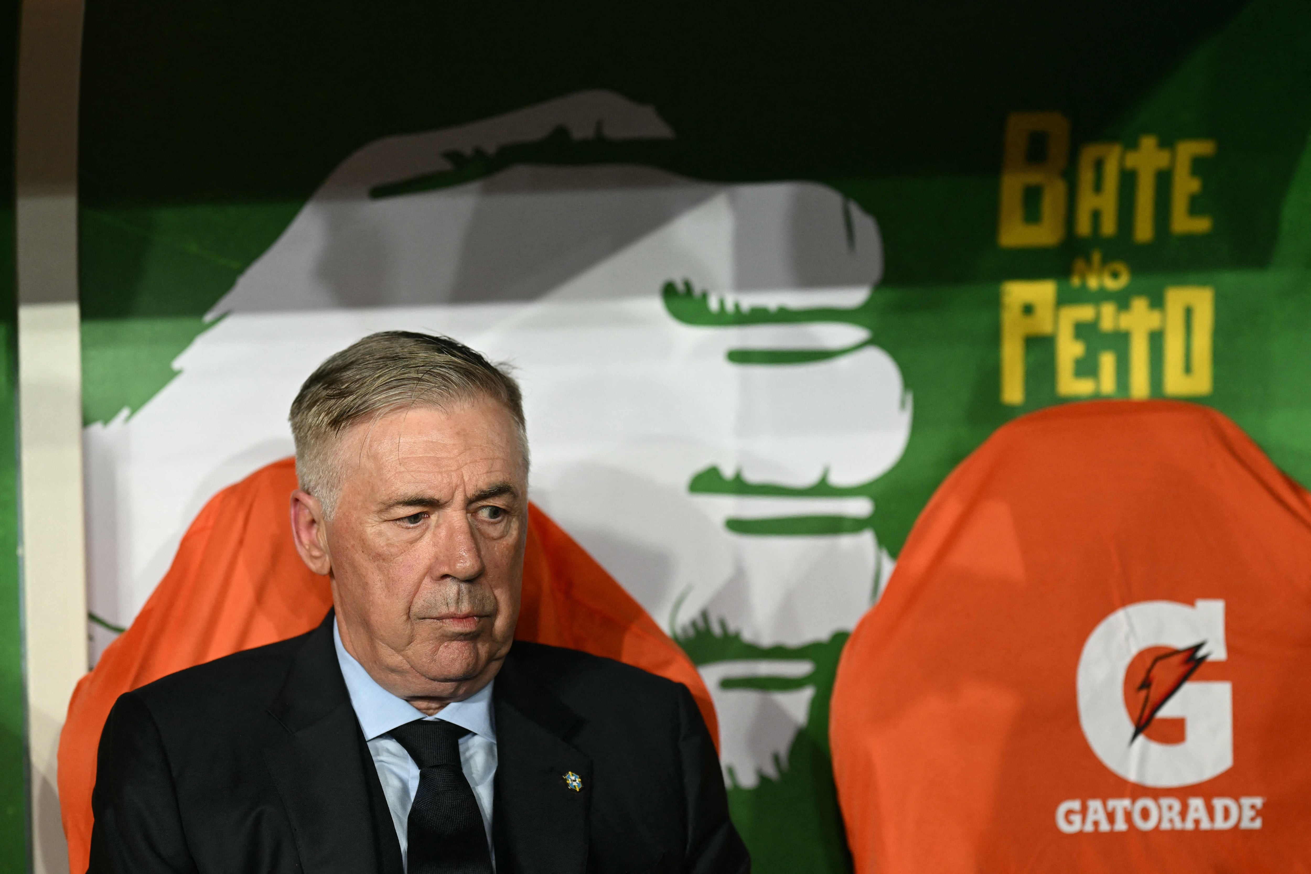 Ancelotti, en el banco de suplentes del Maracaná