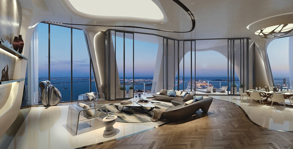El penthouse en el One Thousand Museum en el downtown de Miami fue una de tantas propiedades del matrimonio Beckham