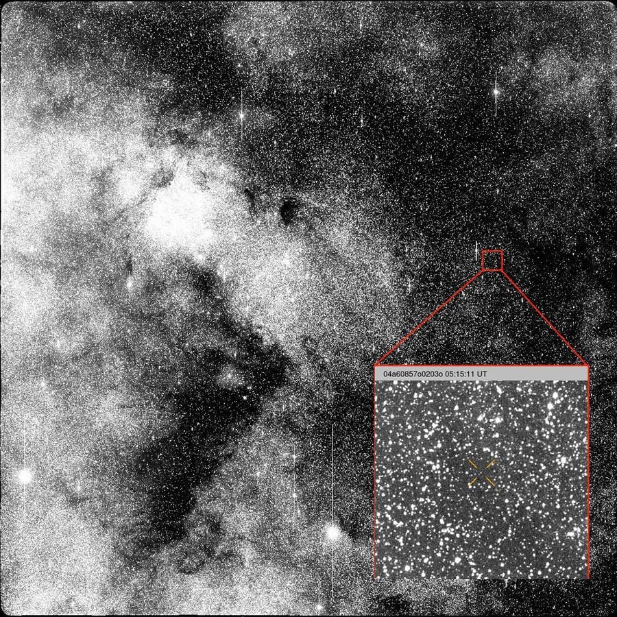 Esta imagen muestra la observación del cometa 3I/ATLAS cuando fue descubierto el 1 de julio de 2025