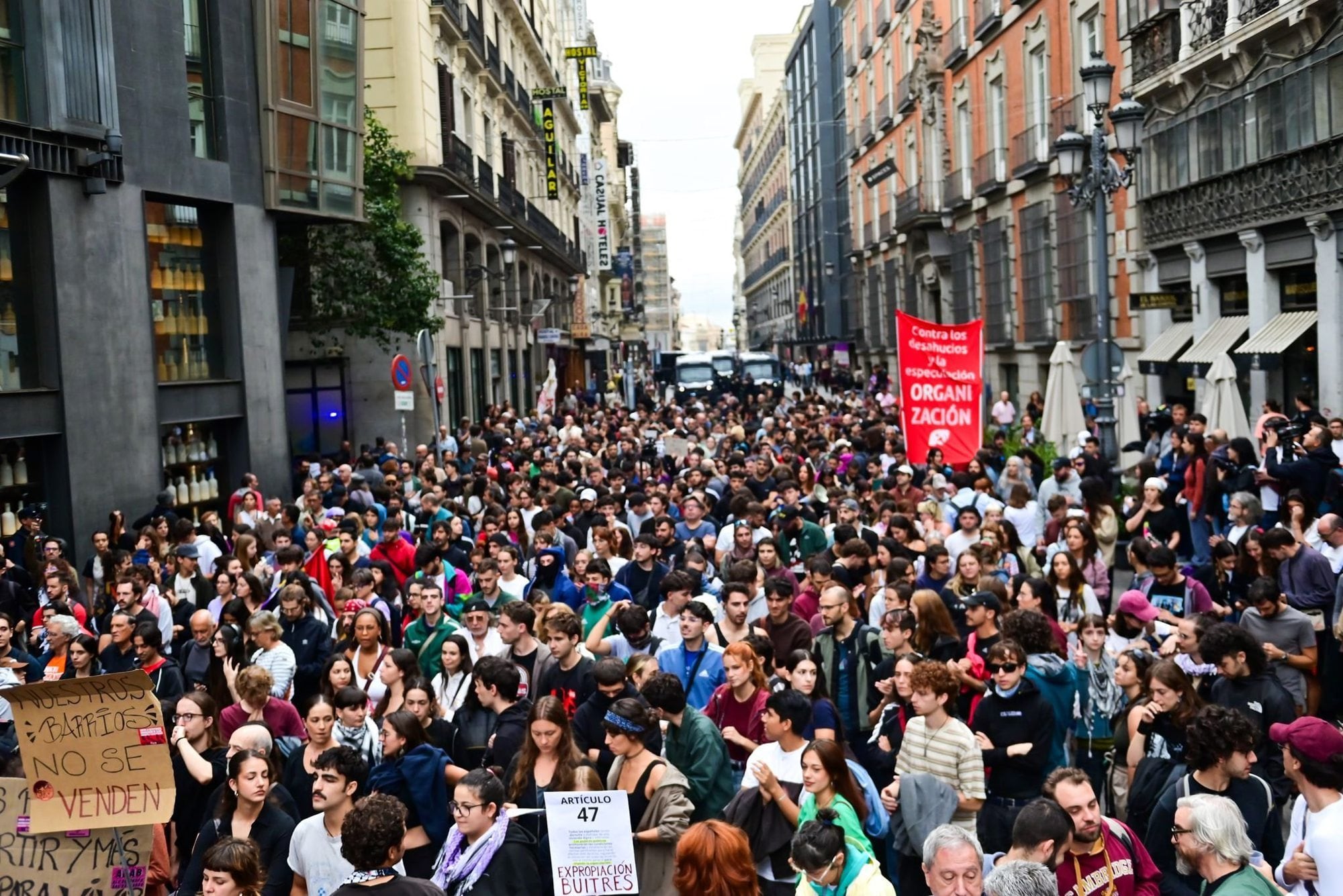 Masiva protesta de activistas en el centro de Madrid tras el caso Maricarmen