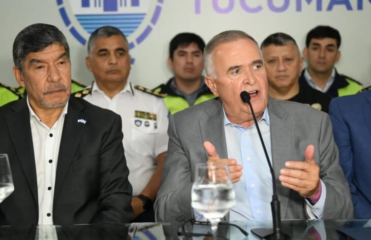 El tucumano Jaldo el miércoles pasado reclamó fondos a la Nación; su provincia sufrió el impacto de las tormentas de verano