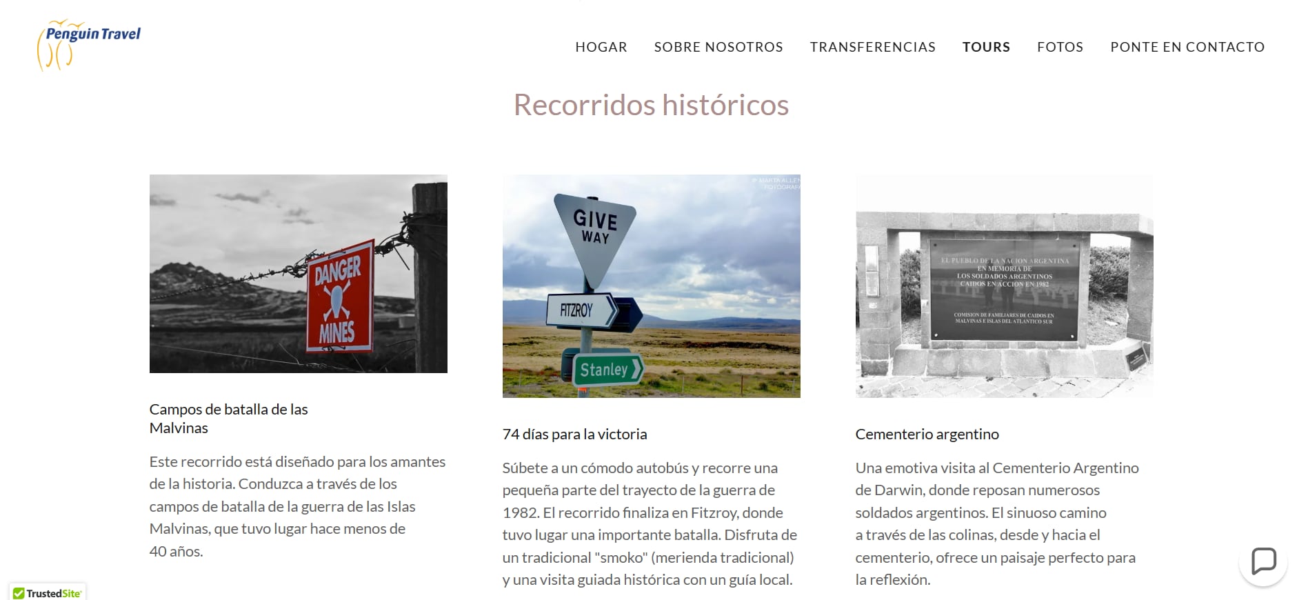Excursiones ofrecidas por The Falkland Islands Company