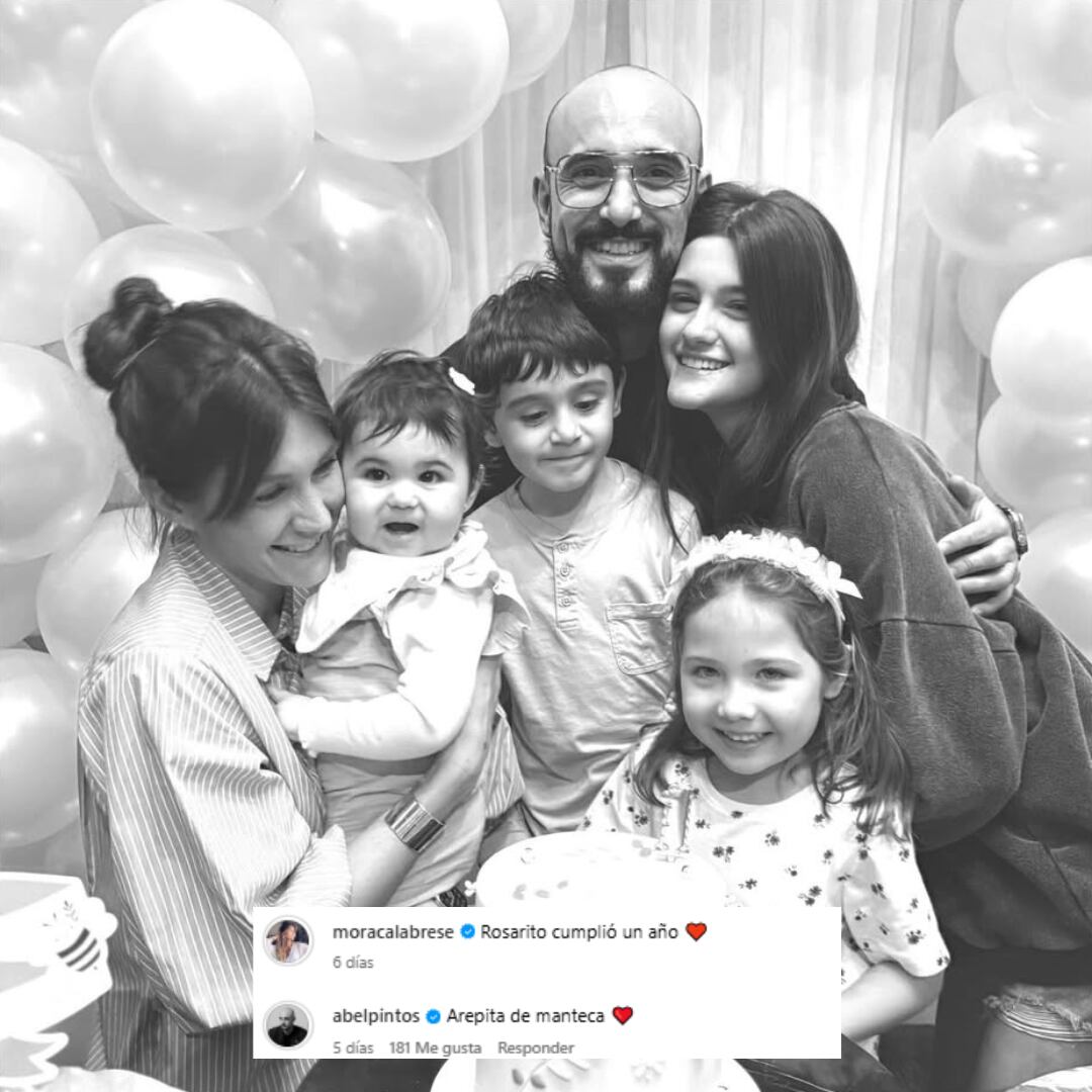 Este mes la familia también celebró el primer año de Rosario (Foto: Instagram @moracalabrese)