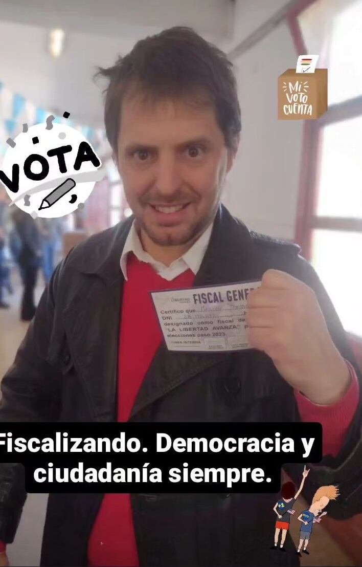 Mariano Barbieri, cuando fue a fiscalizar para La Libertad Avanza (LLA)