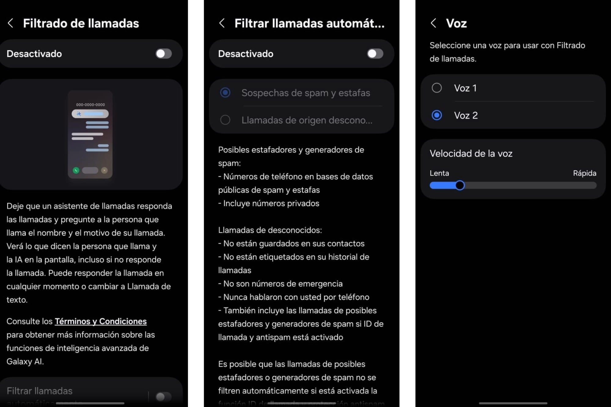Cómo se configura el contestador inteligente de llamadas de los Galaxy S26