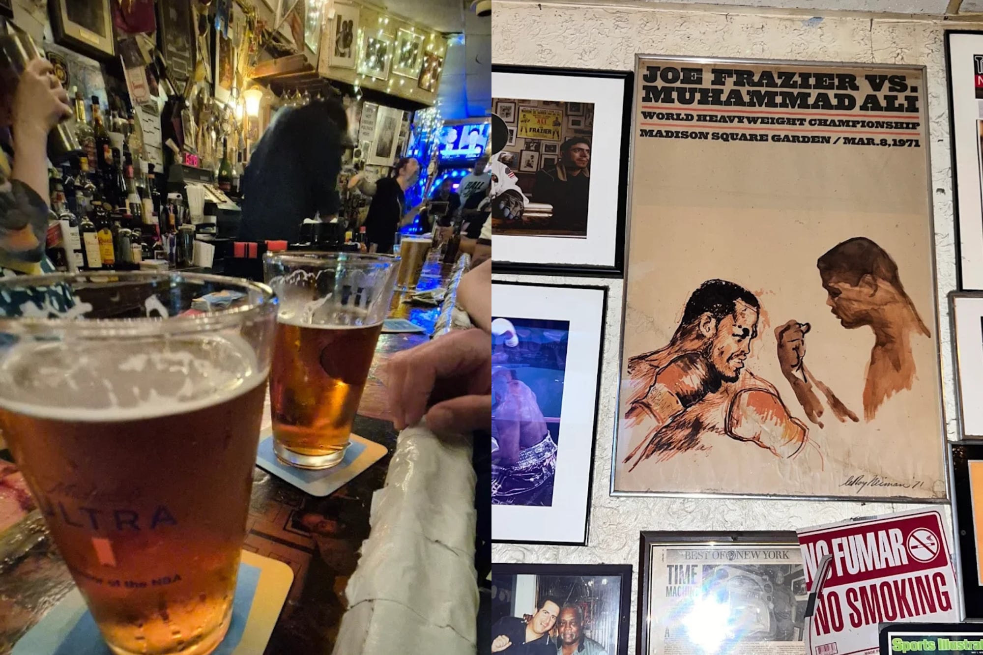 El bar refleja la trayectoria de su fundador, Jimmy Glenn, ligado al mundo del boxeo