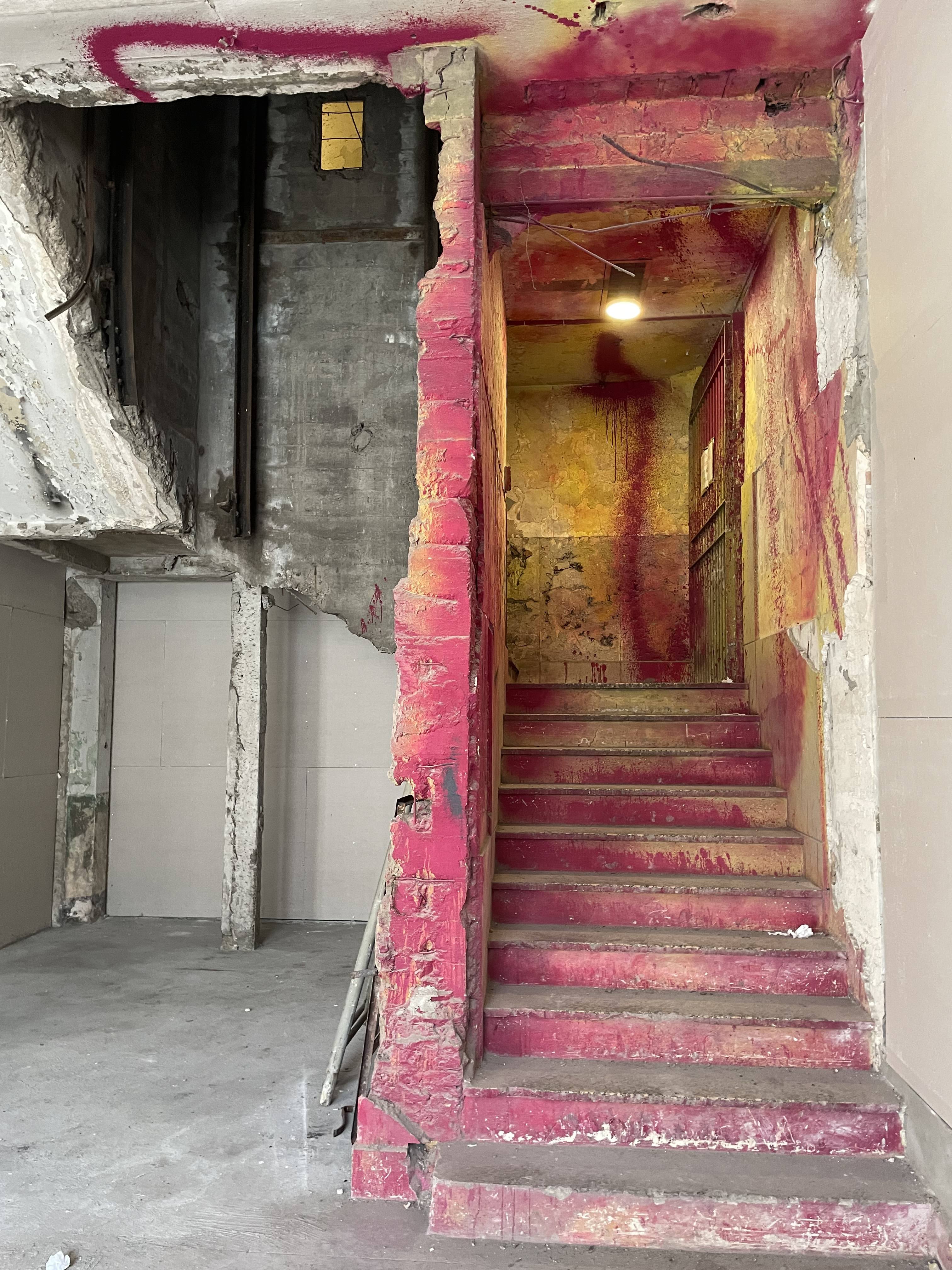 El interior del edificio en la actualidad, en plena intervención