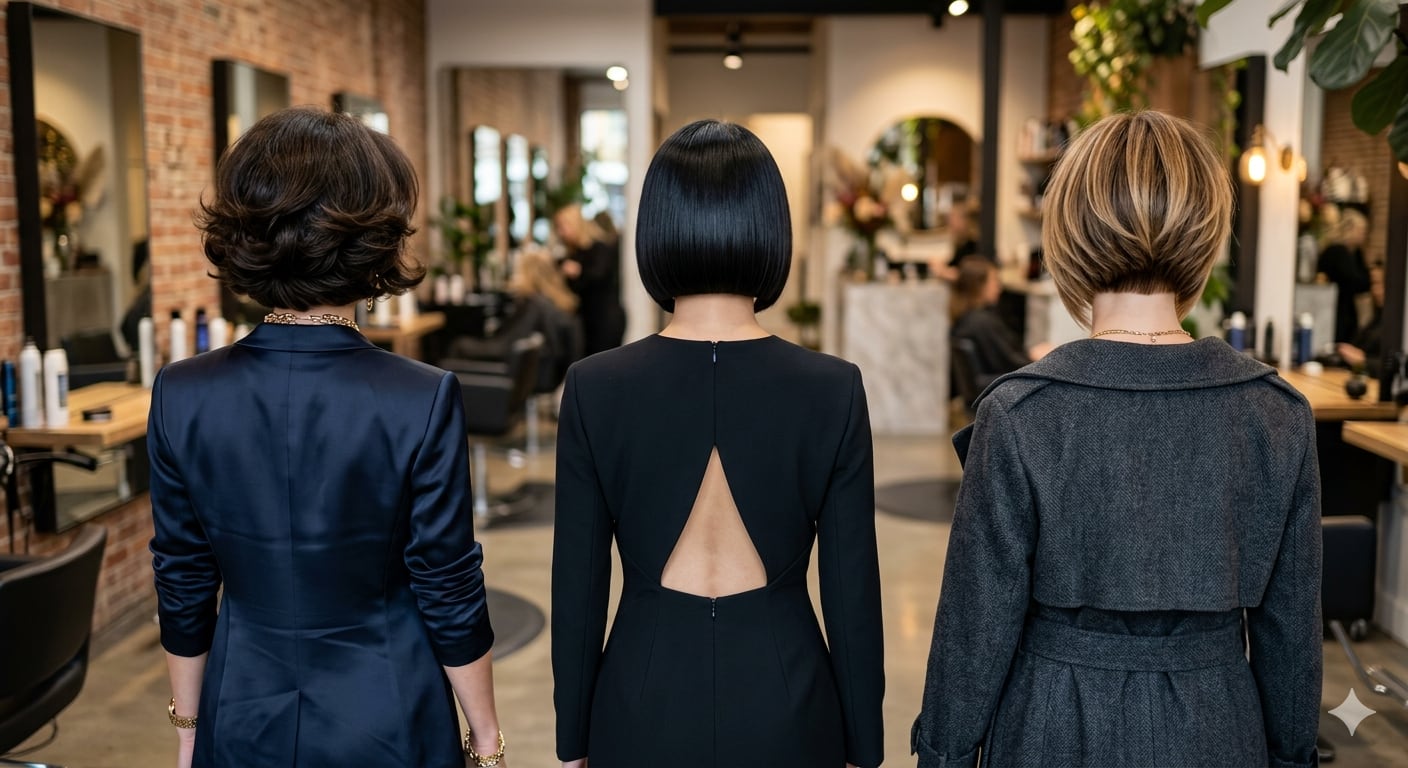 En orden: Italian Bob, Japanese Bob, Graduated Bob (Foto: IA)