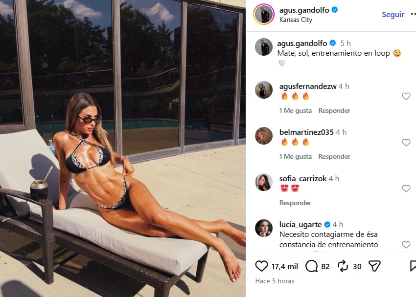 Agus Gandolfo, a puro sol y mates durante el Mundial